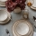 24-piece dining set beige/brown/porcelain