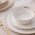 24-piece dining set white/gold/porcelain