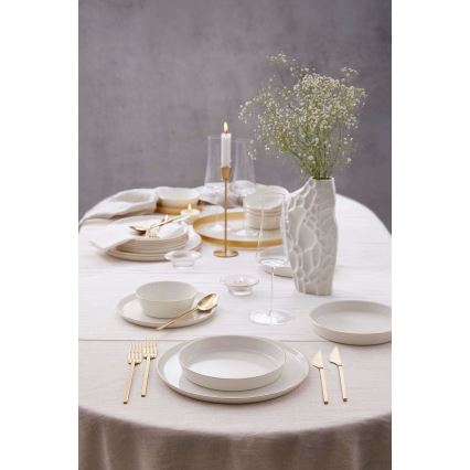 24-piece dining set white/gold/porcelain