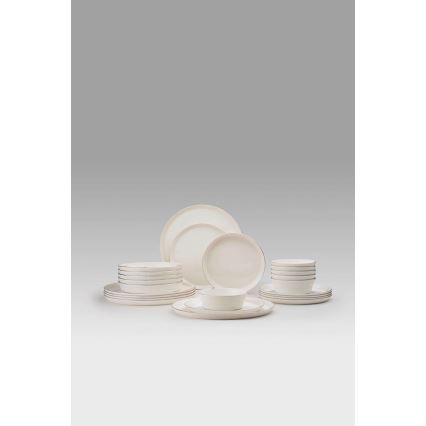 24-piece dining set white/gold/porcelain