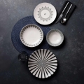 24-piece dinner set white/black/porcelain