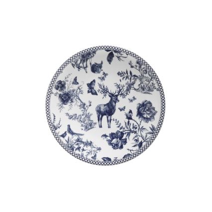 24-piece dinner set white/blue/porcelain