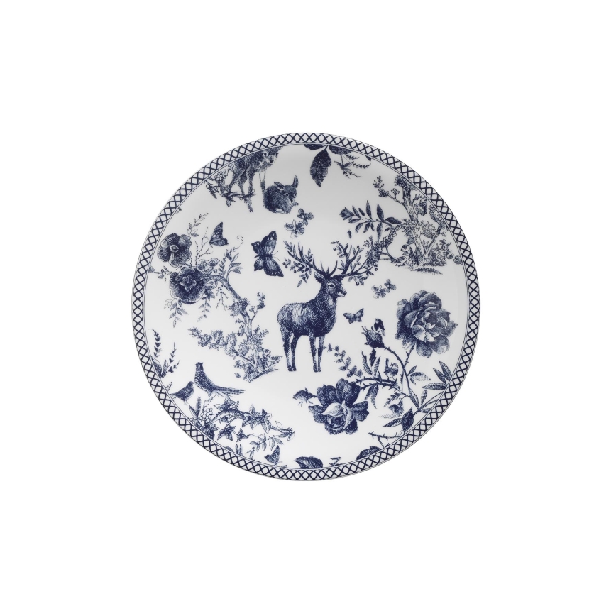 24-piece dinner set white/blue/porcelain