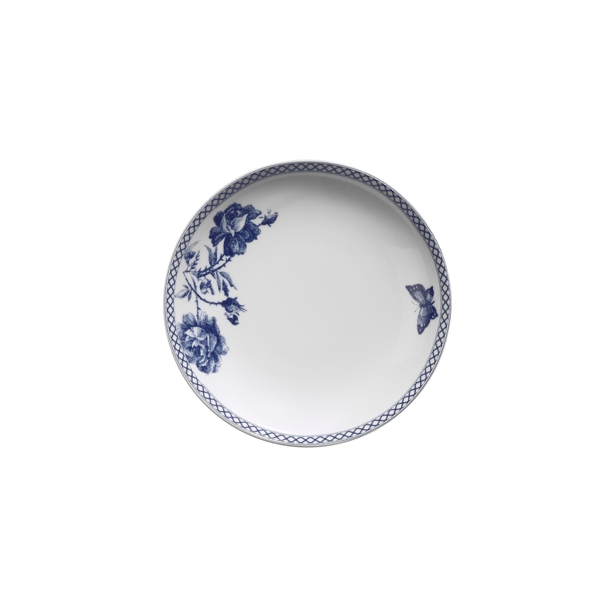 24-piece dinner set white/blue/porcelain