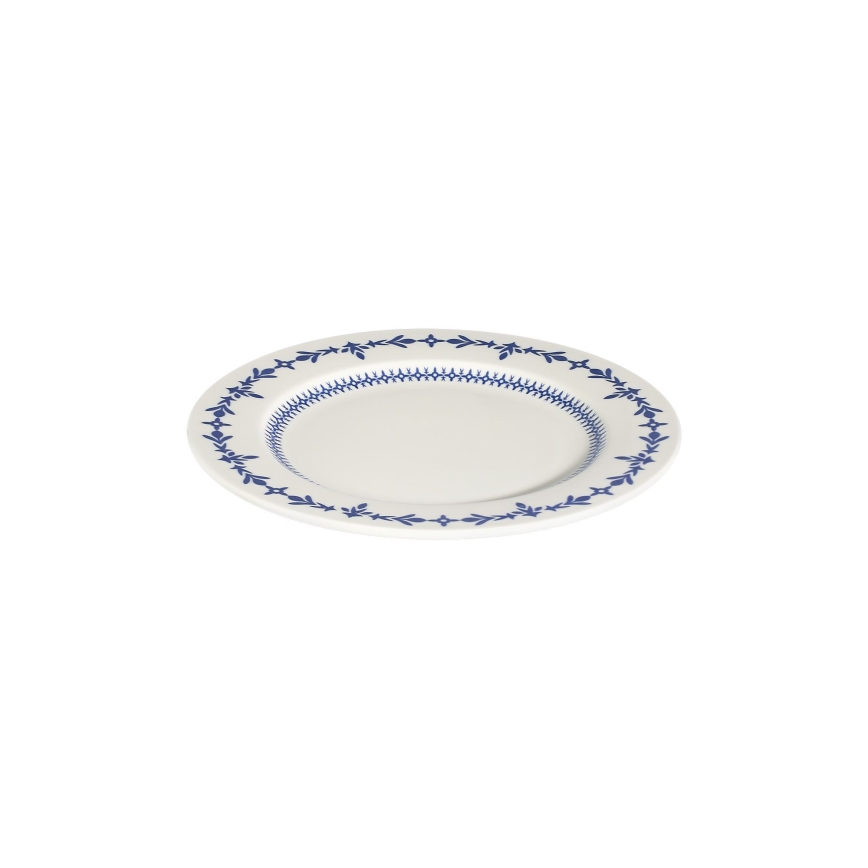 24-piece dinner set white/blue/porcelain