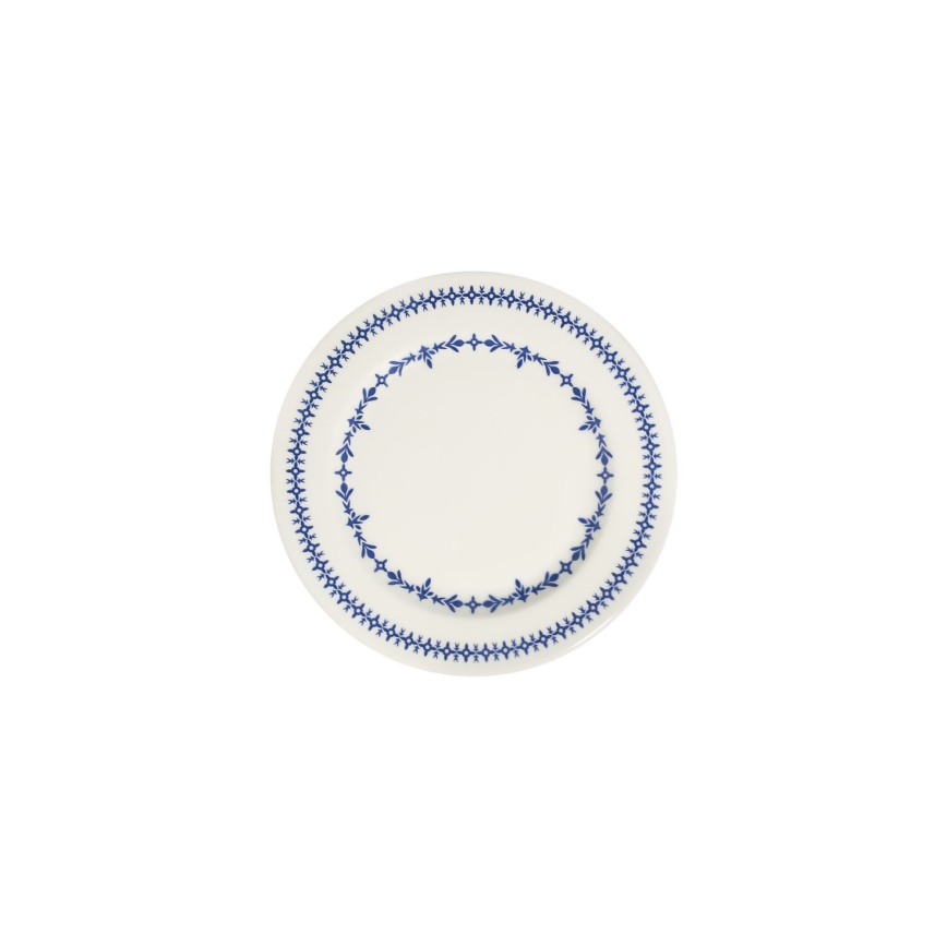 24-piece dinner set white/blue/porcelain