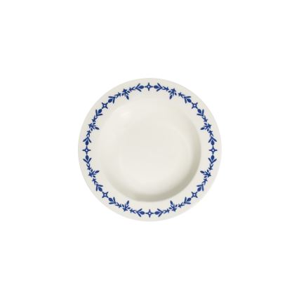 24-piece dinner set white/blue/porcelain