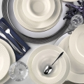 24-piece dinner set, white porcelain