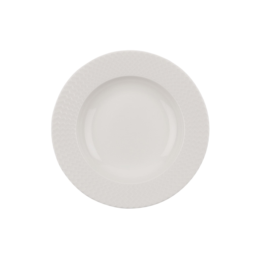 24-piece dinner set, white porcelain
