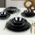 24-piece dinnerware set – black stoneware