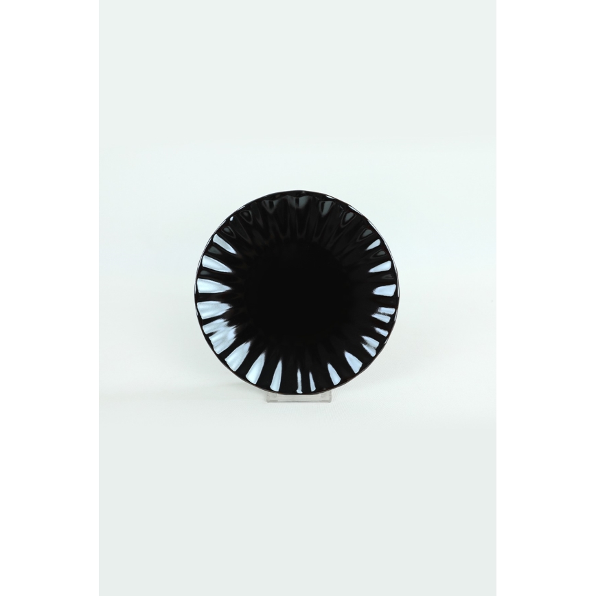 24-piece dinnerware set – black stoneware