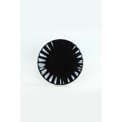 24-piece dinnerware set – black stoneware