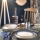 24-piece dinnerware set white/blue/porcelain