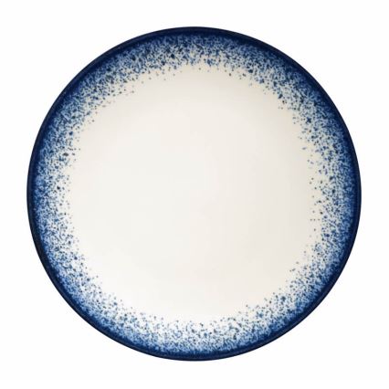 24-piece dinnerware set white/blue/porcelain