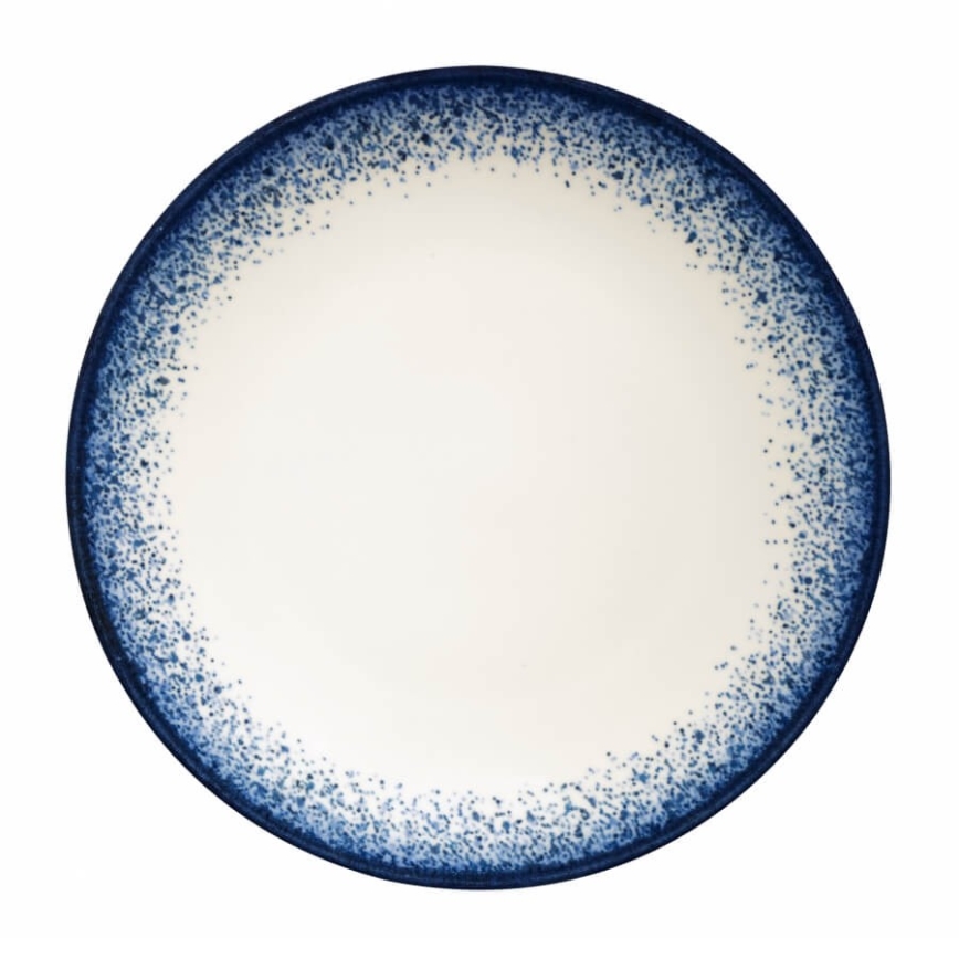 24-piece dinnerware set white/blue/porcelain