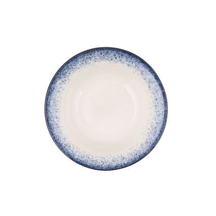 24-piece dinnerware set white/blue/porcelain