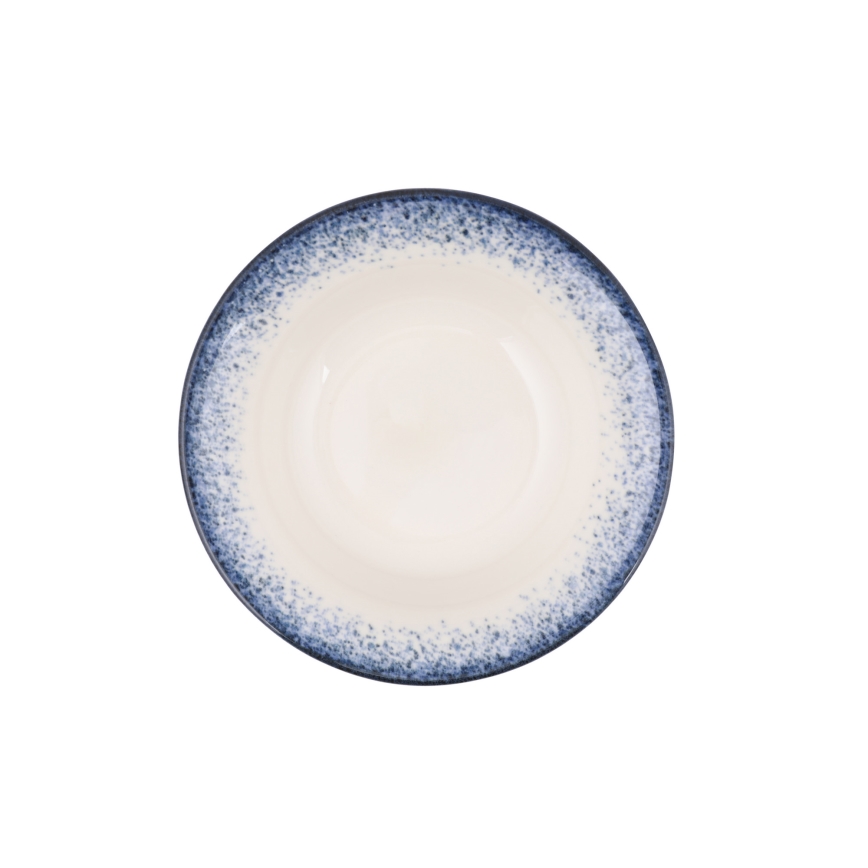 24-piece dinnerware set white/blue/porcelain