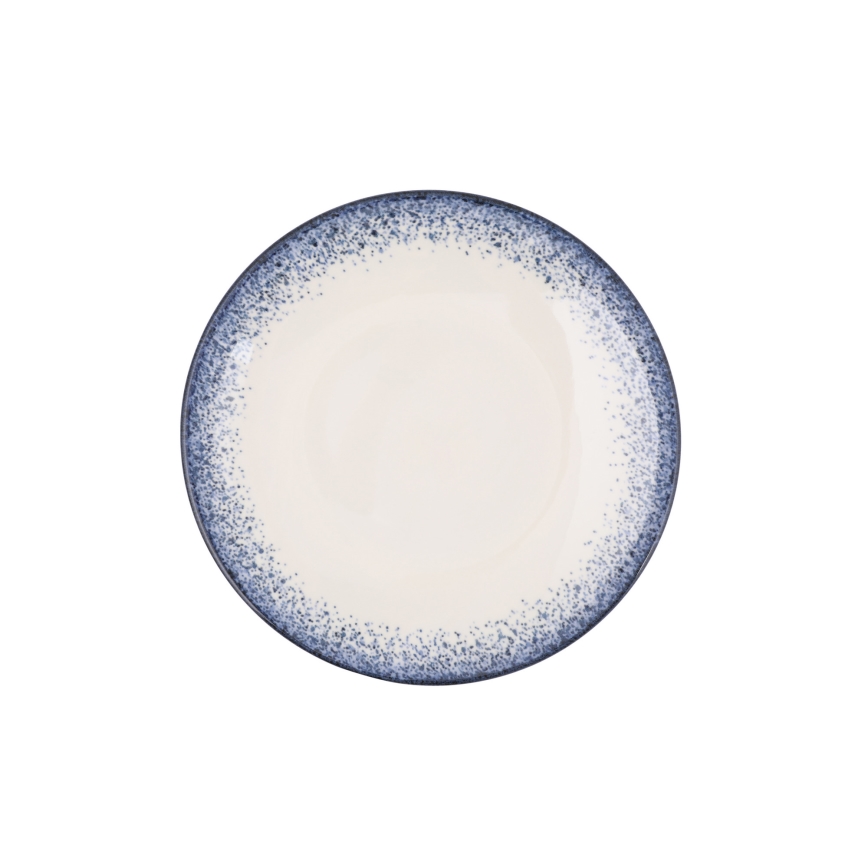24-piece dinnerware set white/blue/porcelain