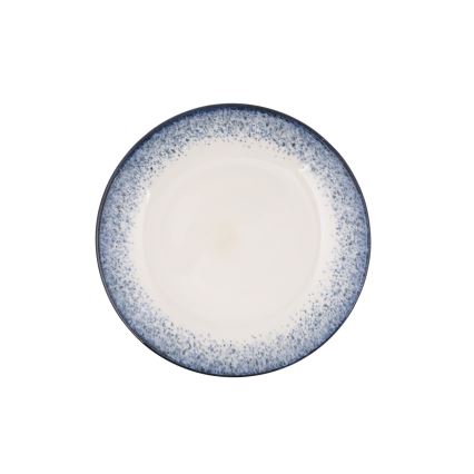 24-piece dinnerware set white/blue/porcelain