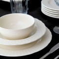24-piece dinnerware set, white porcelain
