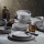 24-piece gray/porcelain dinner set