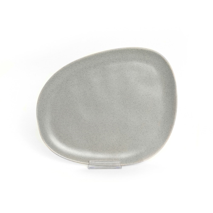 24-piece gray stoneware dining set