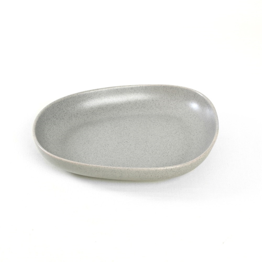 24-piece gray stoneware dining set