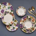 24-piece multicolored/ceramic dinner set