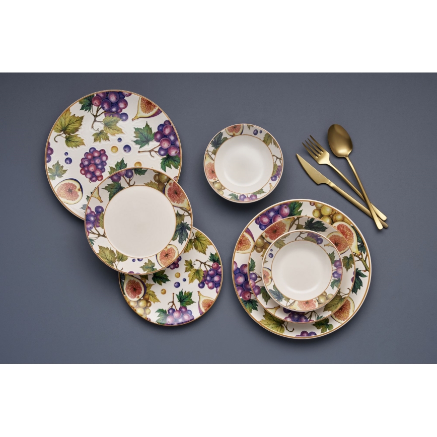 24-piece multicolored/ceramic dinner set
