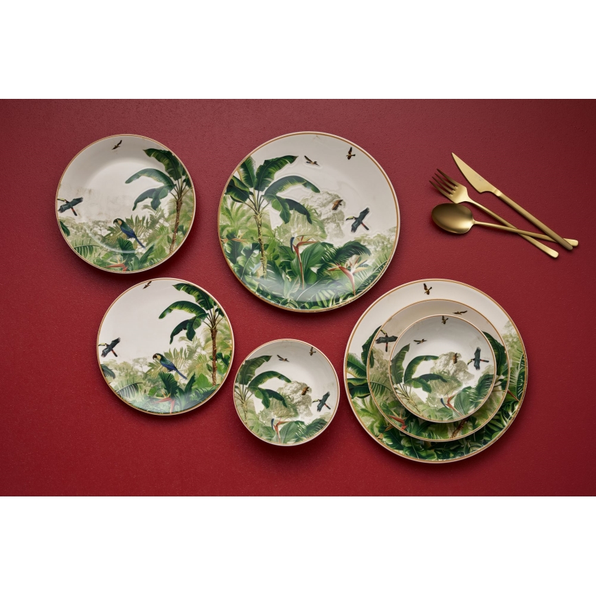 24-piece Multicolored/Ceramic Dinnerware Set