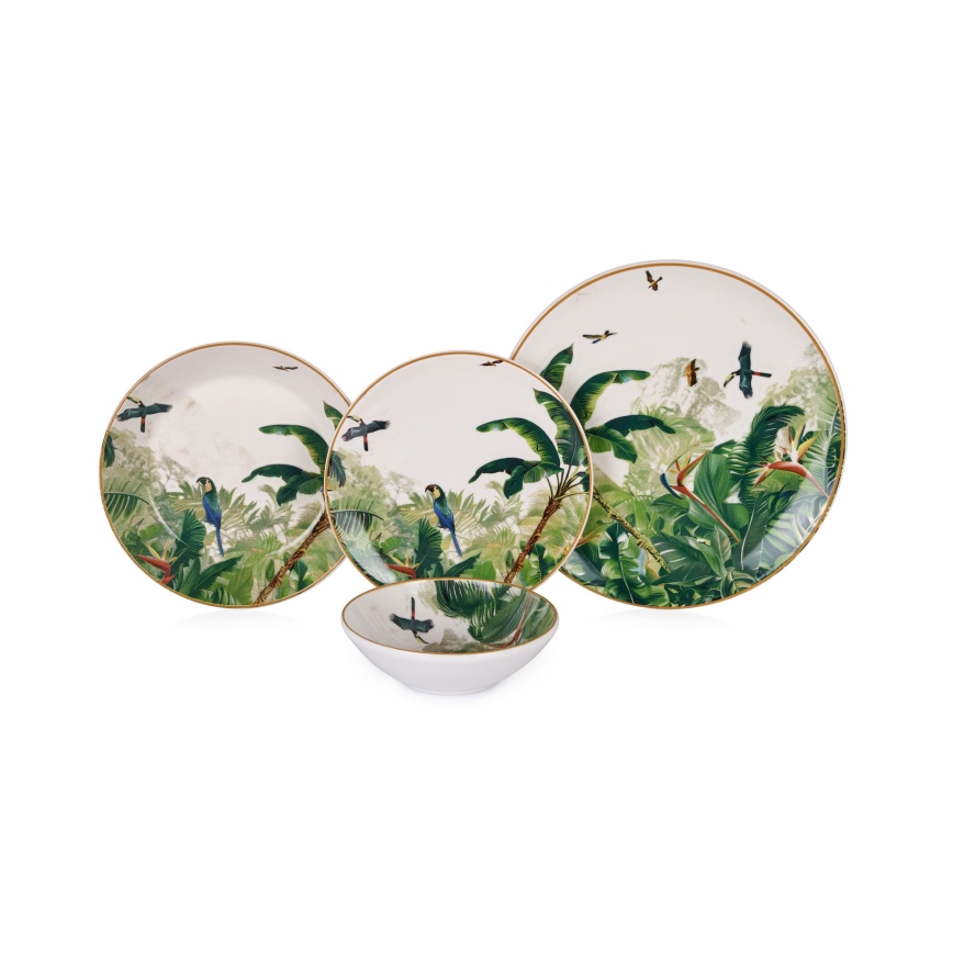 24-piece Multicolored/Ceramic Dinnerware Set