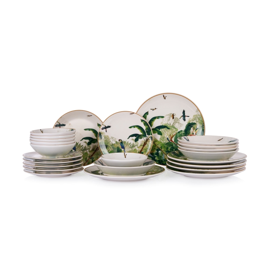 24-piece Multicolored/Ceramic Dinnerware Set