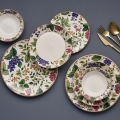 24-piece multicolored/ceramic dinnerware set