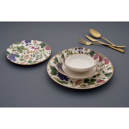 24-piece multicolored/ceramic dinnerware set