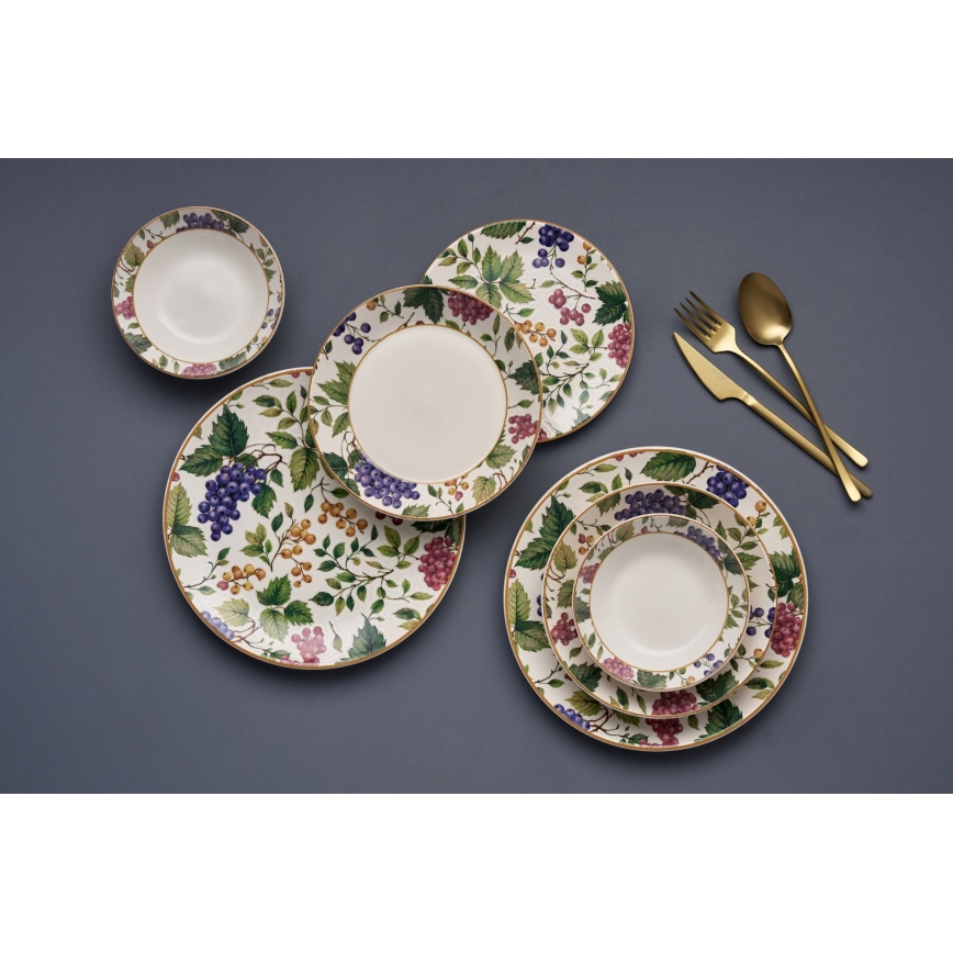 24-piece multicolored/ceramic dinnerware set
