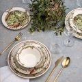24-piece Multicolored Ceramic Dinnerware Set