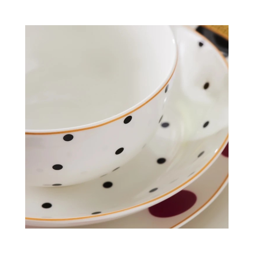 24-piece multicolored porcelain dining set