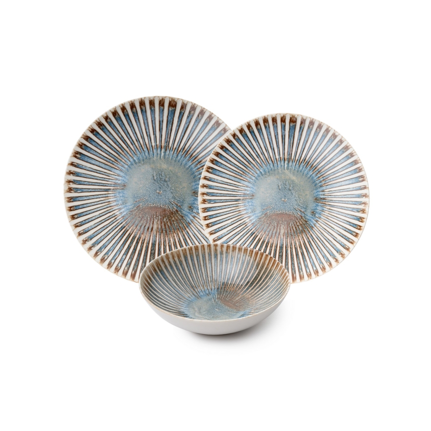 24-piece multicolored/porcelain dinner set