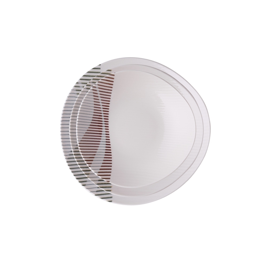 24-piece multicolored/porcelain dinner set