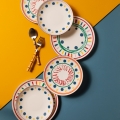 24-piece multicolored porcelain dinner set