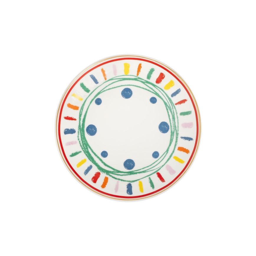 24-piece multicolored porcelain dinner set