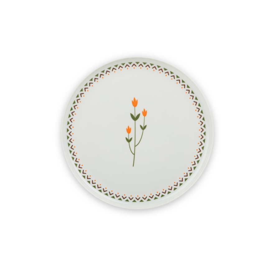 24-piece multicolored porcelain dinnerware set