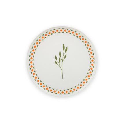 24-piece multicolored porcelain dinnerware set