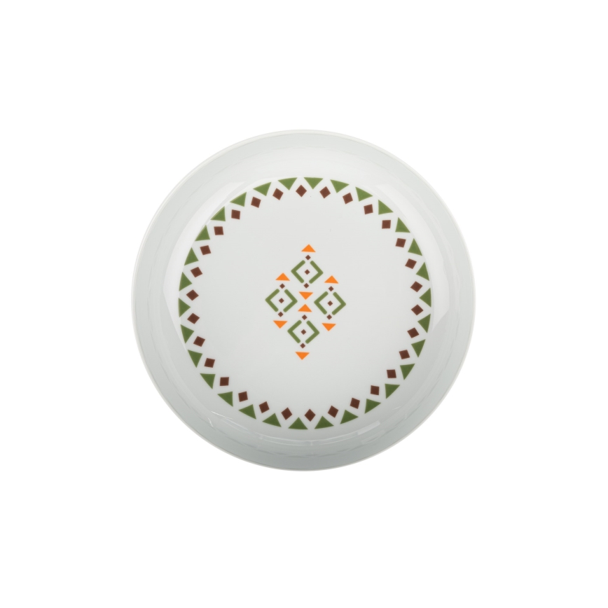 24-piece multicolored porcelain dinnerware set