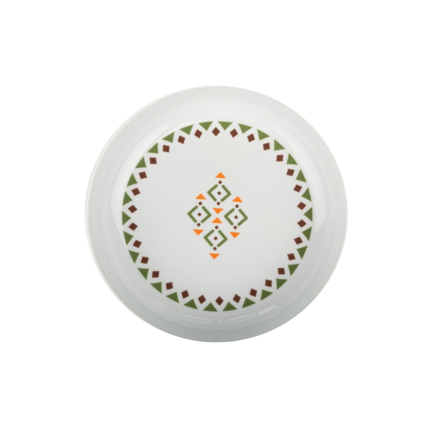 24-piece multicolored porcelain dinnerware set