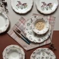 24-piece multicolored/porcelain dinnerware set
