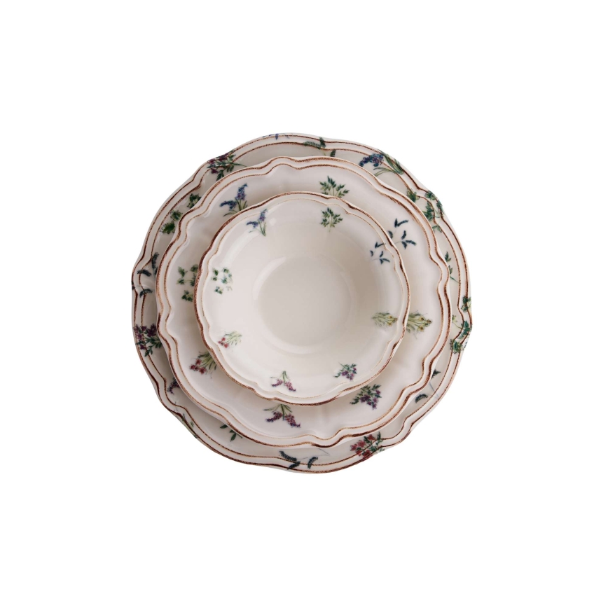 24-piece multicolored/porcelain dinnerware set