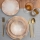 24-piece orange porcelain dinner set