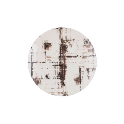 24-piece porcelain dining set, brown/white