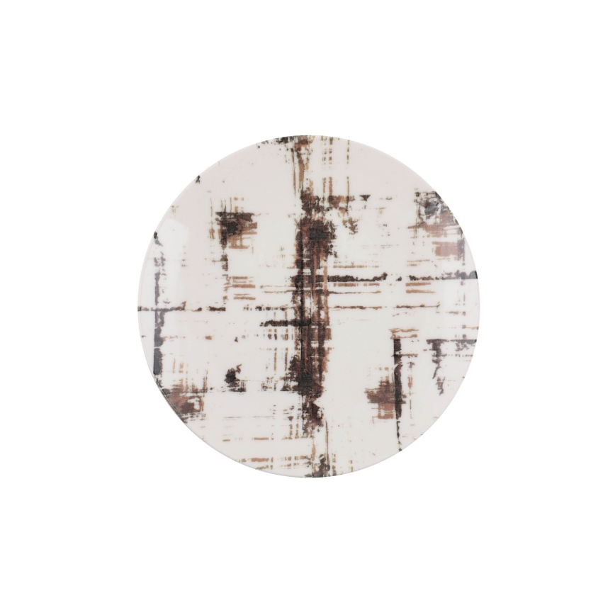 24-piece porcelain dining set, brown/white